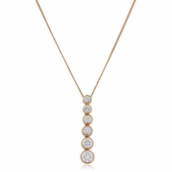 0.65ct VS/E-F Classic Round Diamond Journey Pendant