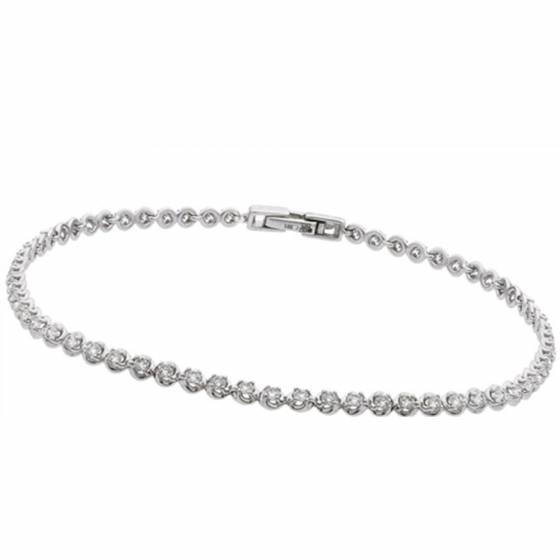 1.10ct VS/E-F 7 Inch Round Natural Diamond Single Row Tennis Bracelet