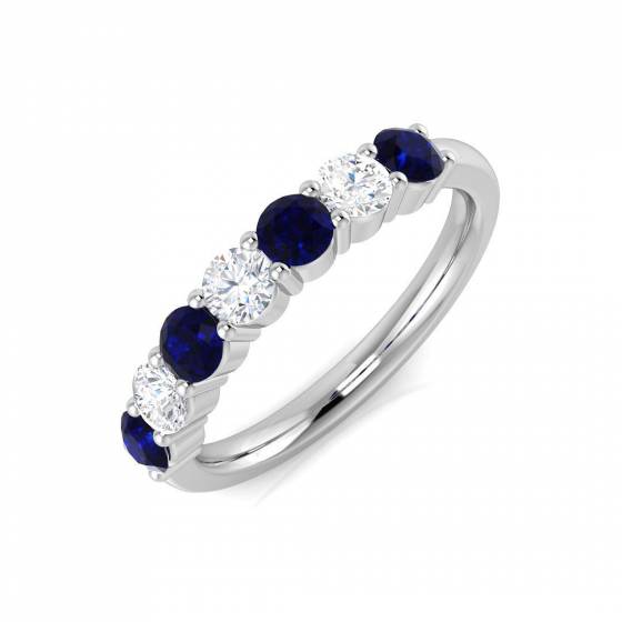 0.90ct SI2/G Round cut Ruby Gemstone Ring in Platinum