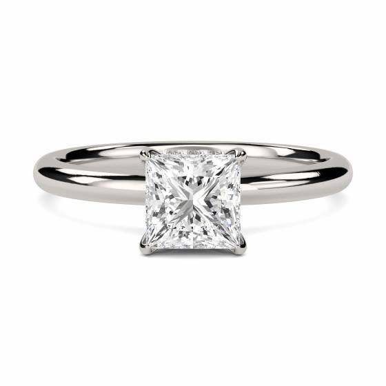0.60ct SI2/F Princess Diamond Hidden Halo Ring