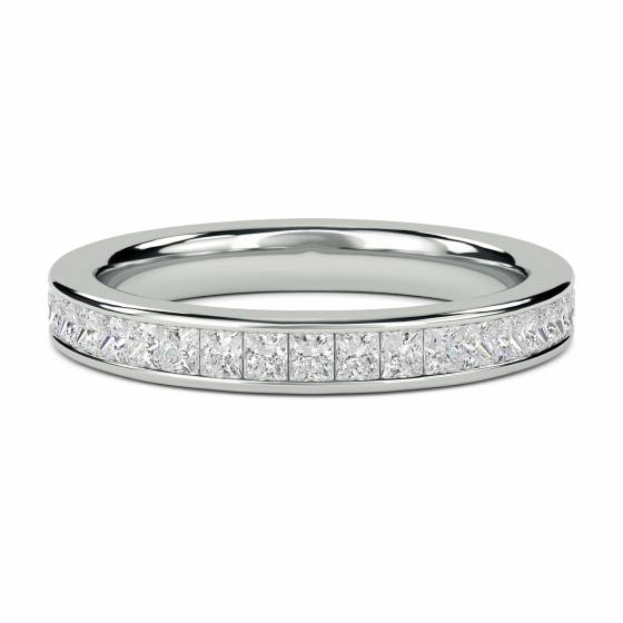 0.40ct VS/E-F Elegant Princess Natural Diamond Full Eternity Ring