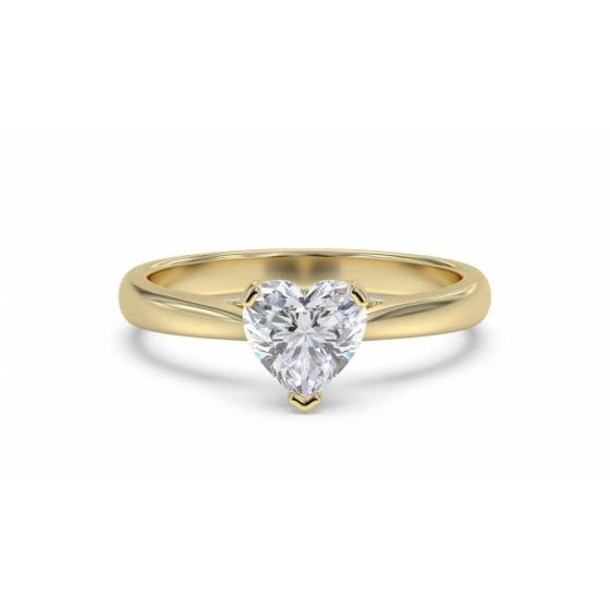 0.90ct VVS1/E Heart Shaped Natural Diamond Solitaire Ring