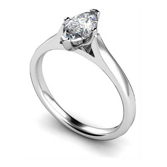0.90ct SI1/E Marquise Diamond Engagement Ring