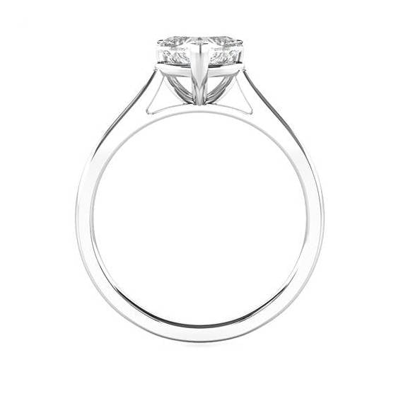 1.00ct I1/D Classic Heart Natural Diamond Engagement Ring
