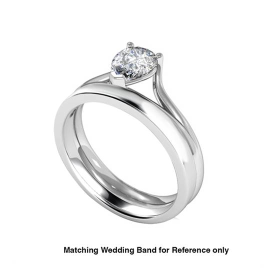 0.30ct SI2/G Unique Modern Pear Diamond Engagement Ring