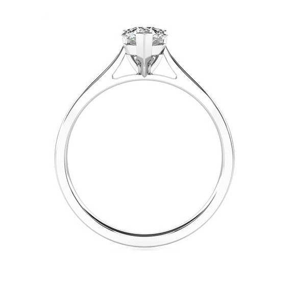 1.00ct SI1/H Modern Pear Diamond Engagement Ring