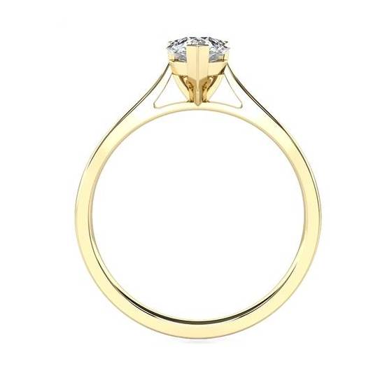 1.01ct I1/I Modern Pear Diamond Engagement Ring