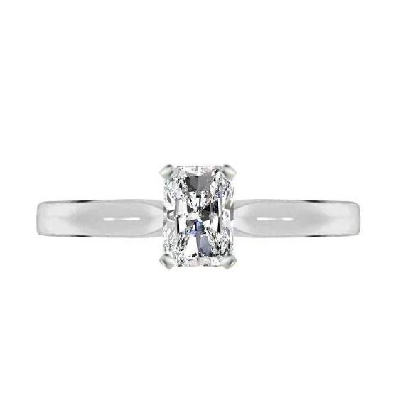 1.01ct SI2/G Modern Radiant Natural Diamond Engagement Ring