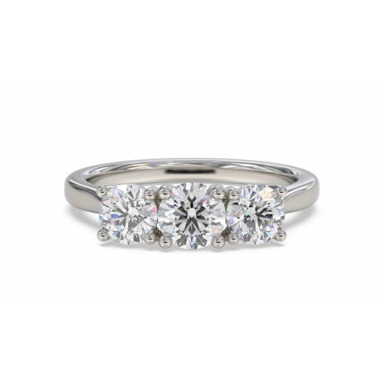 0.75ct SI2/G Natural Diamond Trilogy Ring