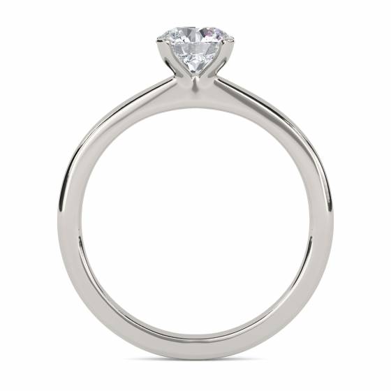 Lab Grown 0.90Ct VS1/E Round Diamond Solitaire Ring