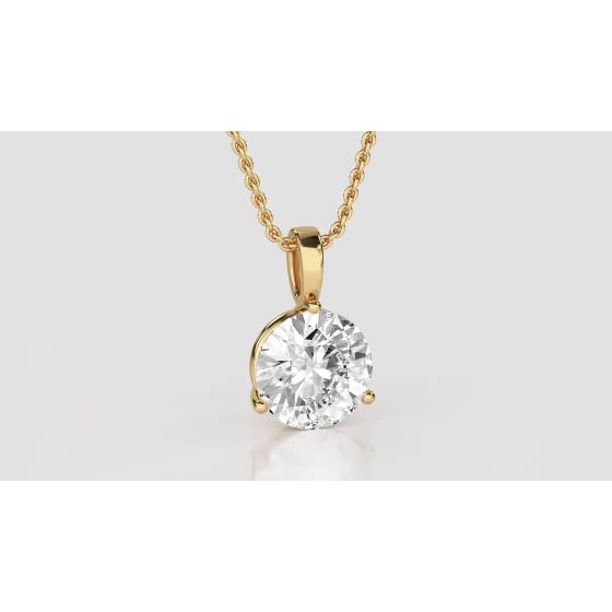 0.30ct SI1/G Elegant Round Diamond Solitaire Pendant