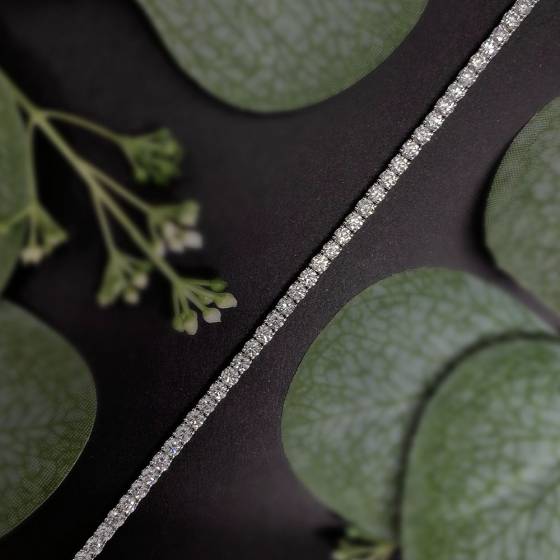 10.00ct VVS/ Round Lab Grown Diamond Prong Set Bracelets