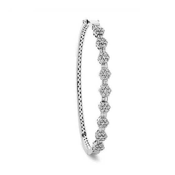 1.80ct VS/F-G Elegant Encrusted Natural Diamond Set Bangle