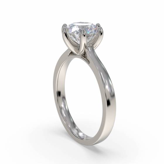 Modern Round Diamond Engagement Ring