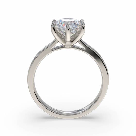 Modern Round Diamond Engagement Ring