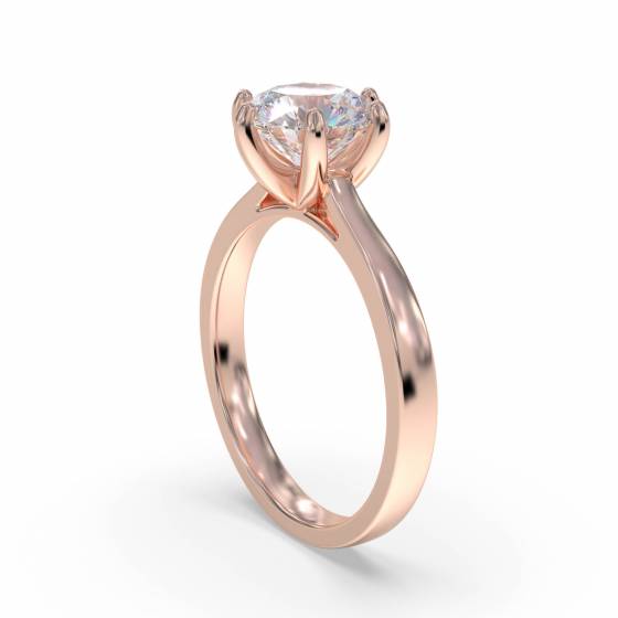 Modern Round Diamond Engagement Ring
