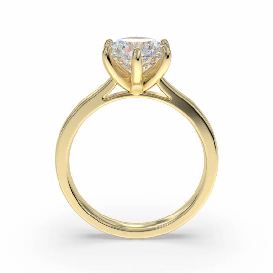 Modern Round Diamond Engagement Ring