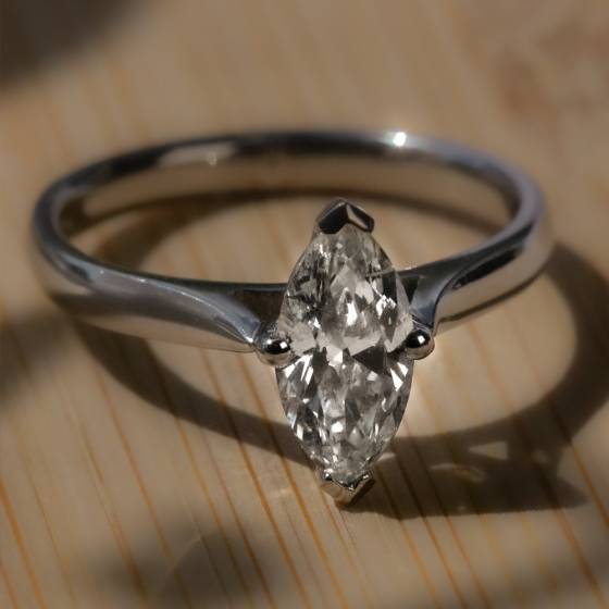 Classic Marquise Diamond Engagement Ring