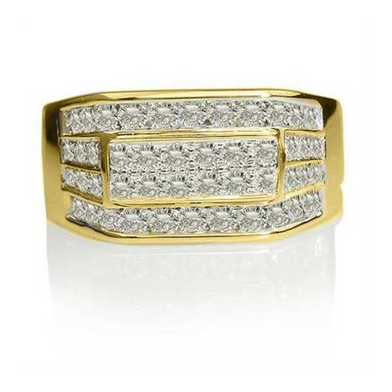 1.00CT VS/EF Round Diamond Mens Ring
