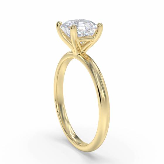 Asscher Diamond Engagement Ring