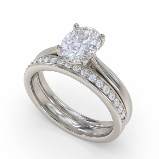 Elegant Oval Diamond Engagement Ring