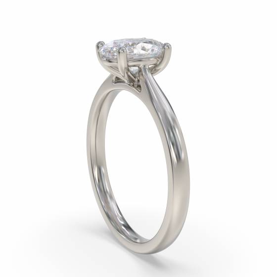 Elegant Oval Diamond Engagement Ring