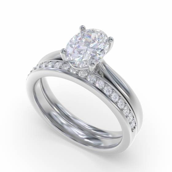 Elegant Oval Diamond Engagement Ring
