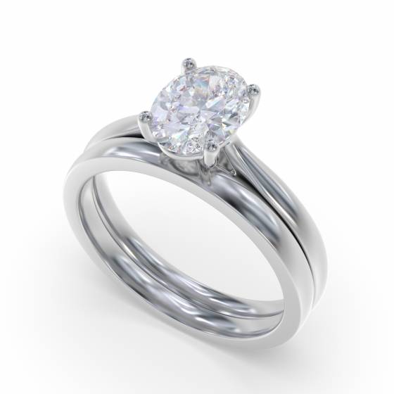 Elegant Oval Diamond Engagement Ring