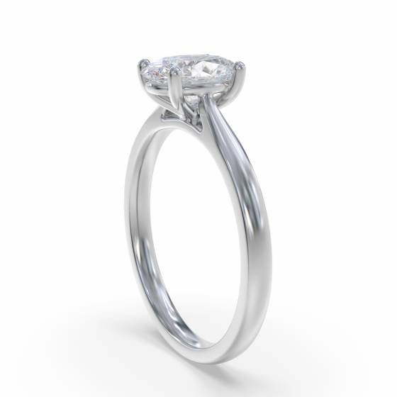 Elegant Oval Diamond Engagement Ring