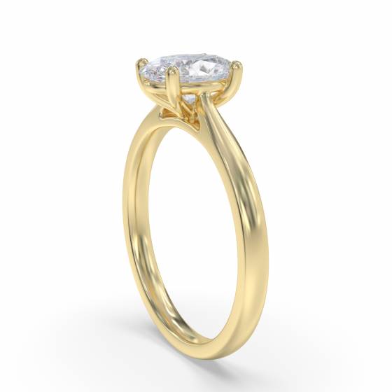 Elegant Oval Diamond Engagement Ring