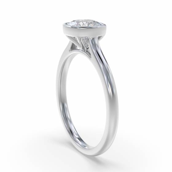 Cushion Diamond Solitaire Ring
