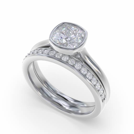 Cushion Diamond Solitaire Ring