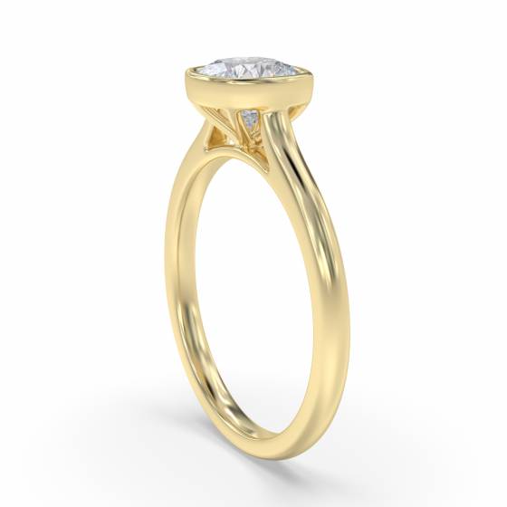 Cushion Diamond Solitaire Ring