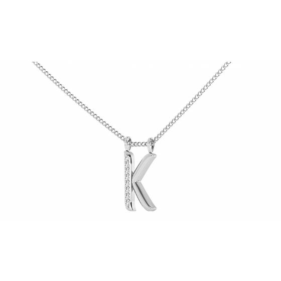 K Alphabet initial Diamond Pendant