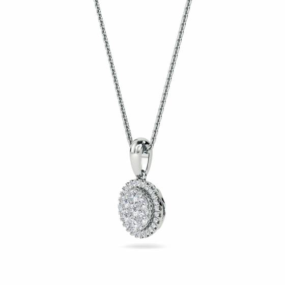 Round Diamond Cluster Pendant
