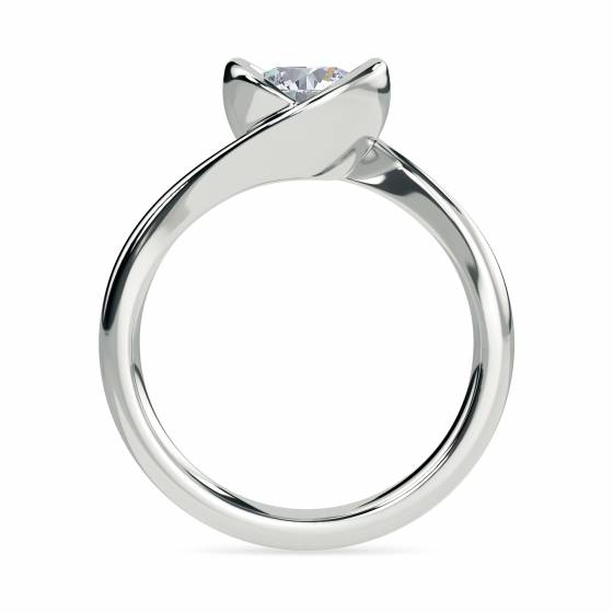 Round Diamond Bezel Set Engagement Ring