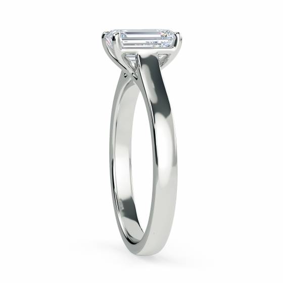 Emerald Diamond Engagement Ring