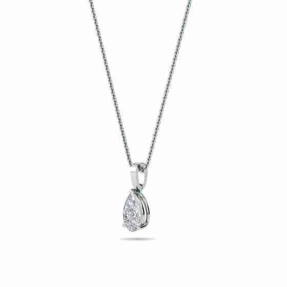 0.10CT SI/FG Pear Diamond Solitaire Pendant
