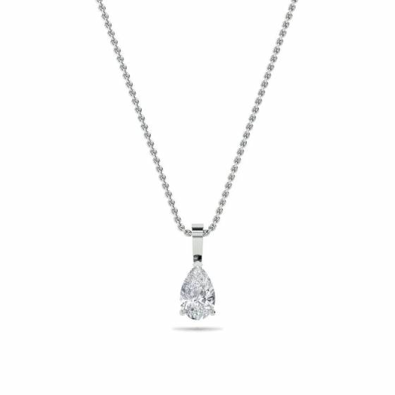 0.10CT SI/FG Pear Diamond Solitaire Pendant