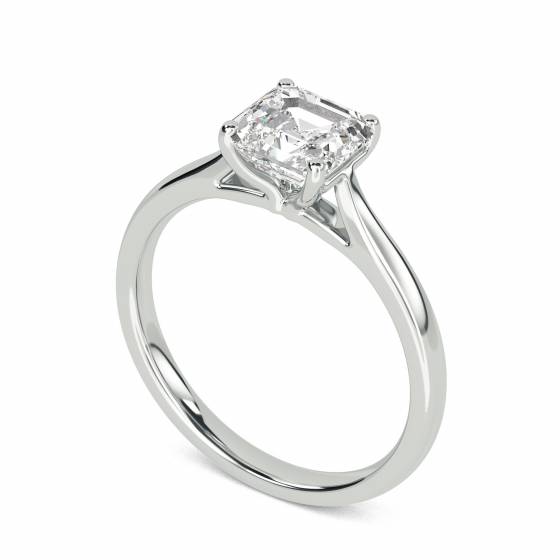 Asscher Diamond Engagement Ring