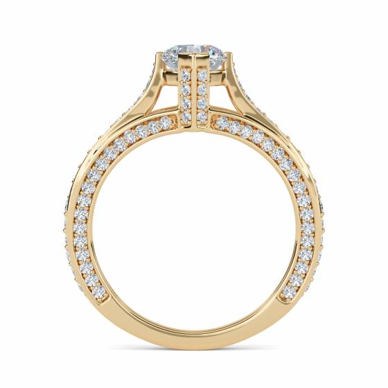 Round Diamond Designer Vintage Ring