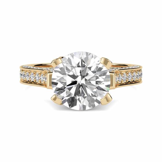 Modern Round Diamond Vintage Ring