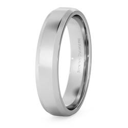 HWNB413 Bevelled Edge Wedding Ring - 4mm width, 1.4mm depth