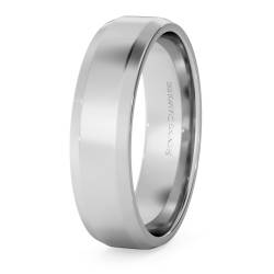 HWNB513 Bevelled Edge Wedding Ring - 5mm width, 1.4mm depth