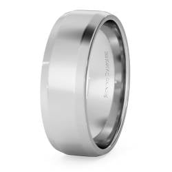 HWNB613 Bevelled Edge Wedding Ring - 6mm width, 1.4mm depth