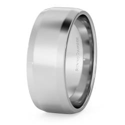 HWNB713 Bevelled Edge Wedding Ring - 7mm width, 1.4mm depth