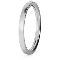 HWNC217 Flat Court Wedding Ring - 2mm width, Medium depth