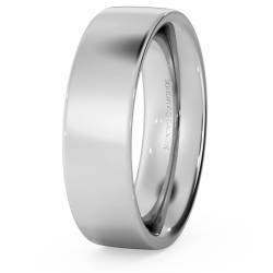 HWNC621 Flat Court Wedding Ring - Heavy weight, 6mm width