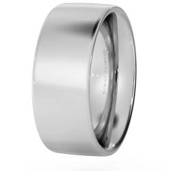 HWNC821 Flat Court Wedding Ring - Heavy weight, 8mm width