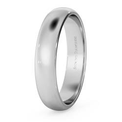 HWND413 D Shape Wedding Ring - Lightweight, 4mm width